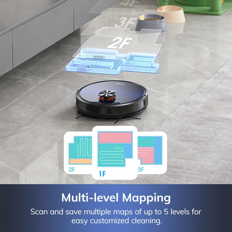 Aspirateur Robot ILIFE T10s – Station Auto‑Vidange, Navigation LDS & Puissance 3000 Pa