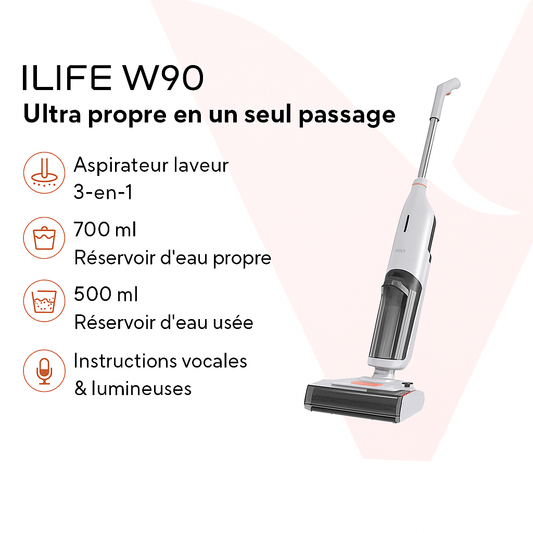 aspirateur laveur sans fil ILIFE W90